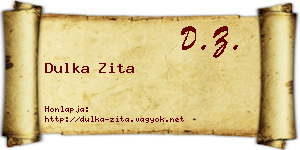 Dulka Zita névjegykártya